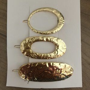 NWT Loft Hammered Gold Hair Clips